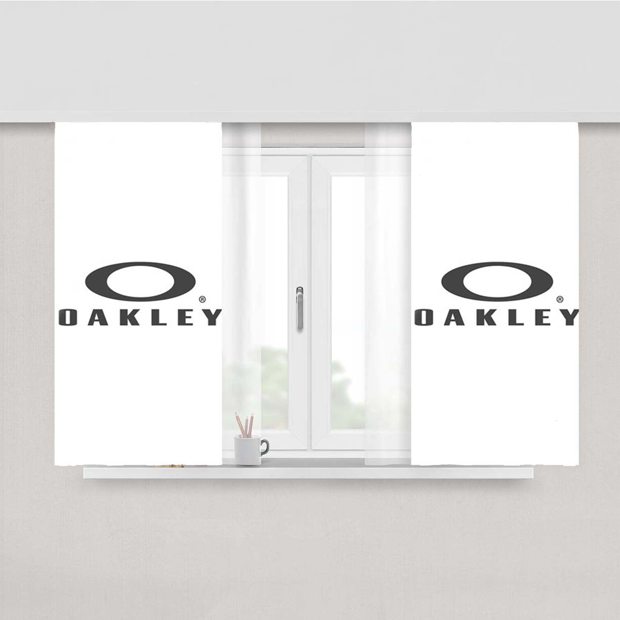 Oakley White Peach Skin Window Curtains