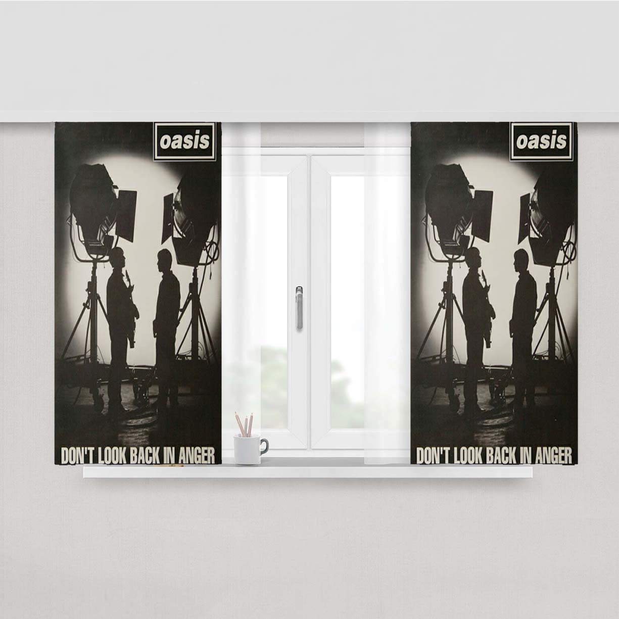 Oasis Sont Look Back In Anger Peach Skin Window Curtains