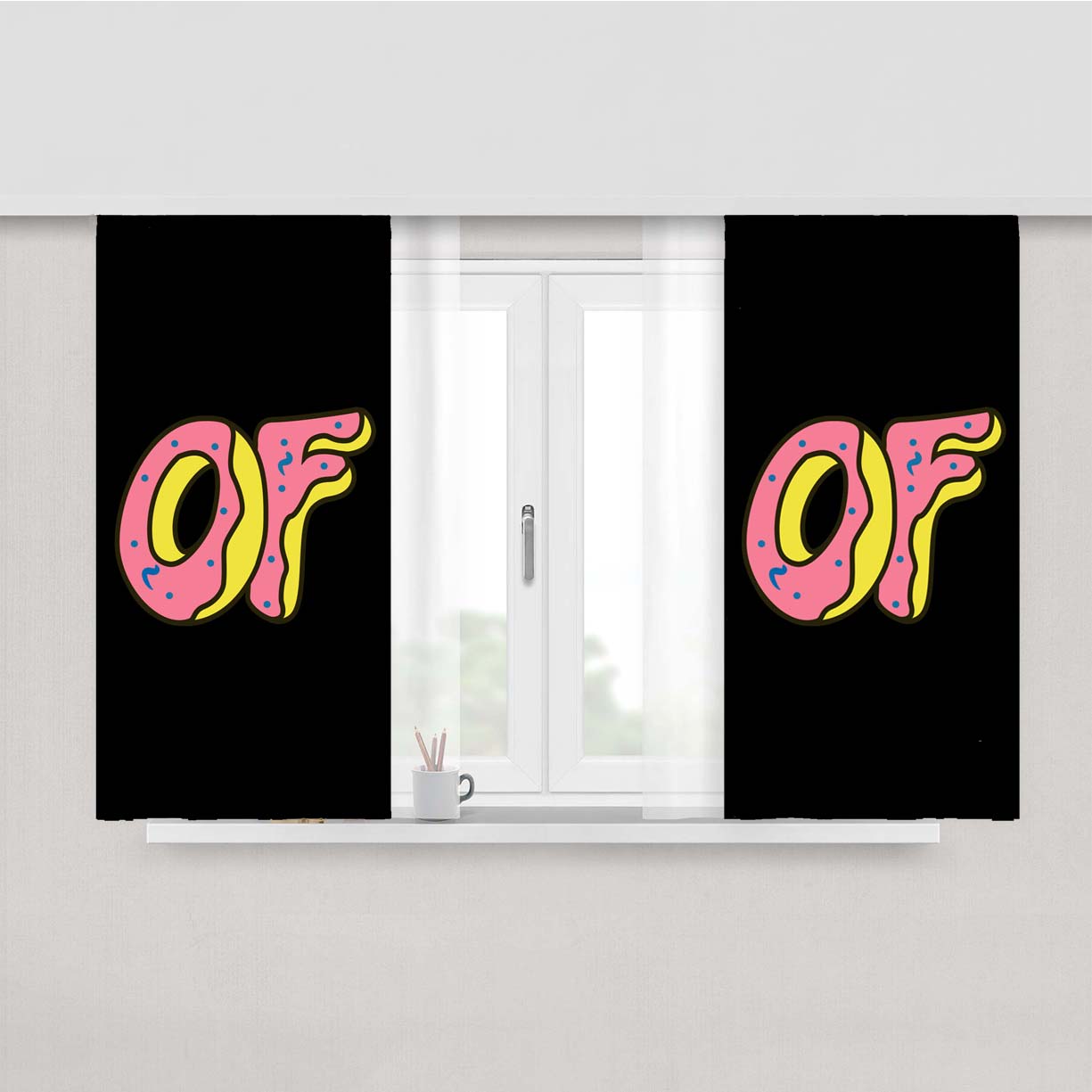 Obey Doughnut Odd Future Ofwgkta Peach Skin Window Curtains