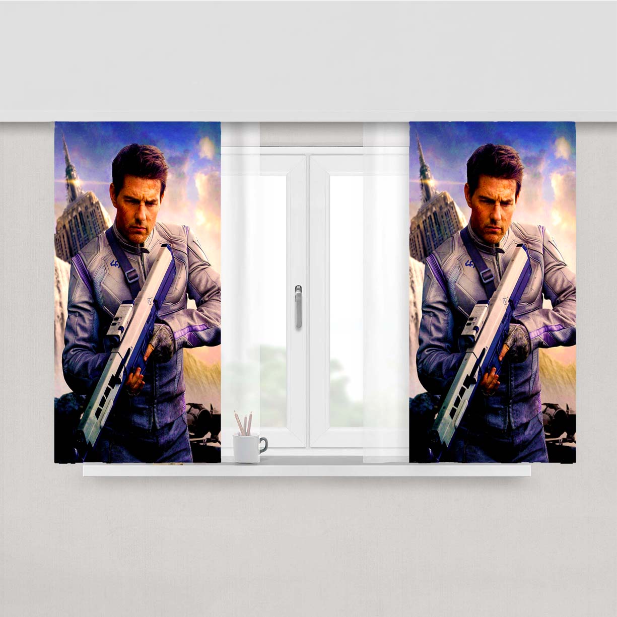 Oblivion Tom Cruise Peach Skin Window Curtains