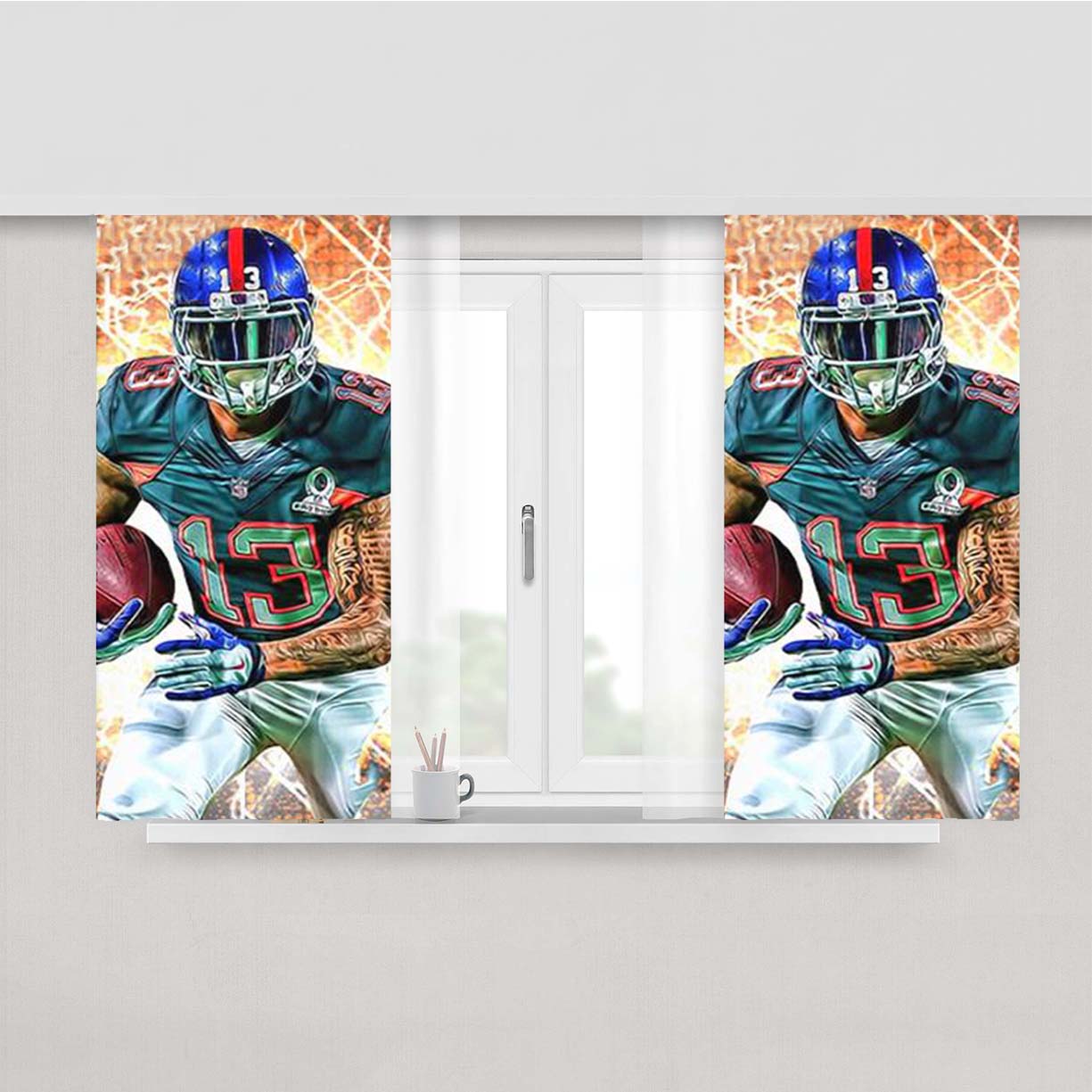 Odell Beckham Jr Peach Skin Window Curtains