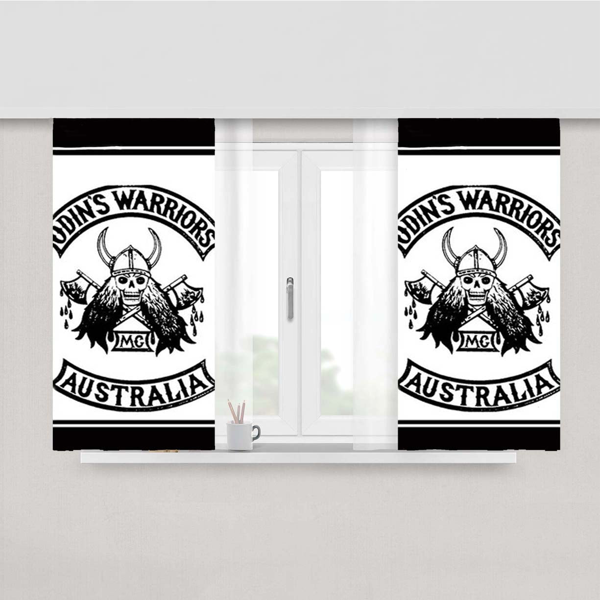 Odins Warriors Australia Peach Skin Window Curtains