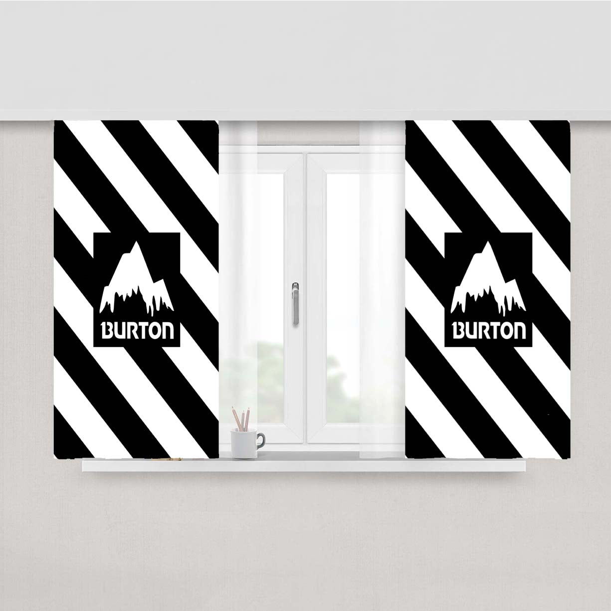 Off White Burton Vogue Samarbete Peach Skin Window Curtains