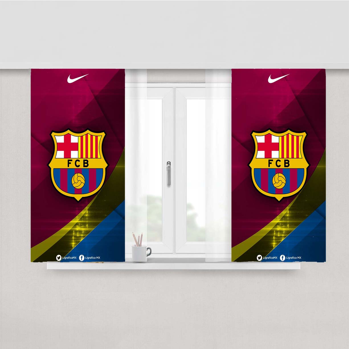 Officials Barcelona Peach Skin Window Curtains