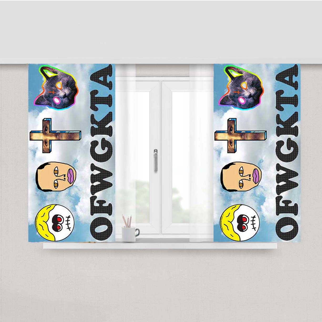 Ofwgkta Peach Skin Window Curtains