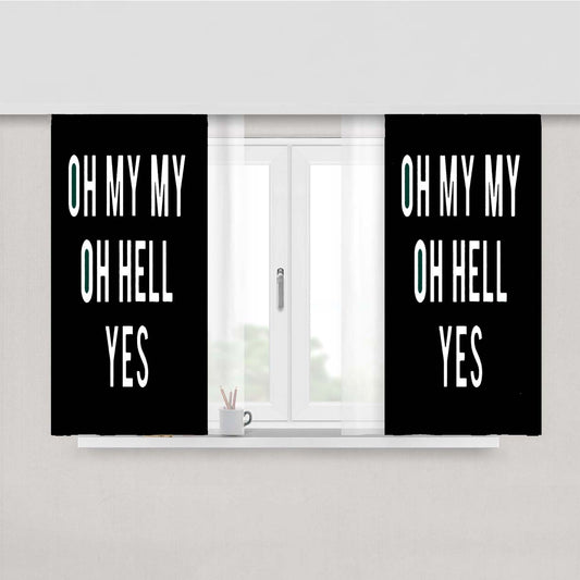 Oh My My Oh Hell Yes Peach Skin Window Curtains