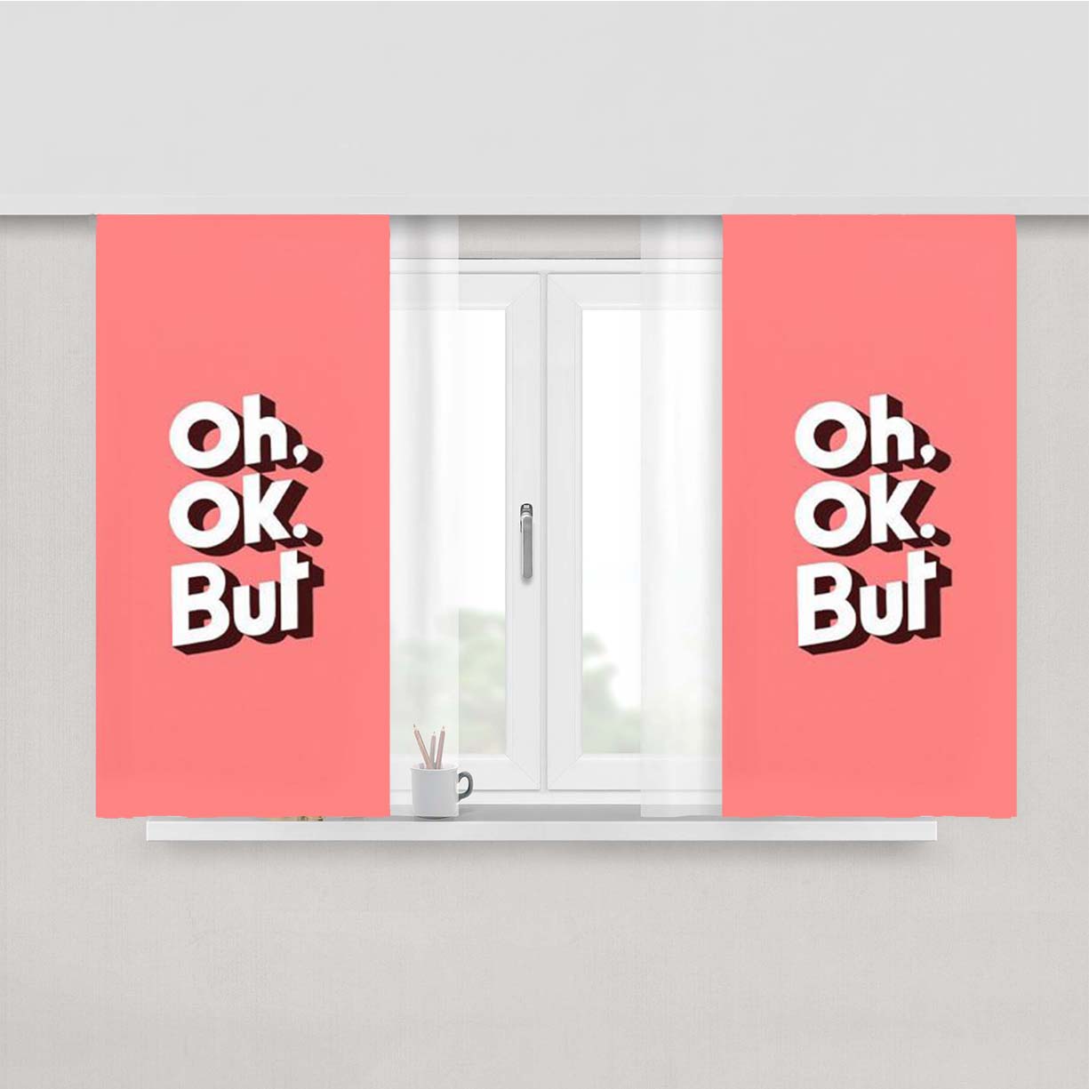 Oh Ok But Peach Skin Window Curtains