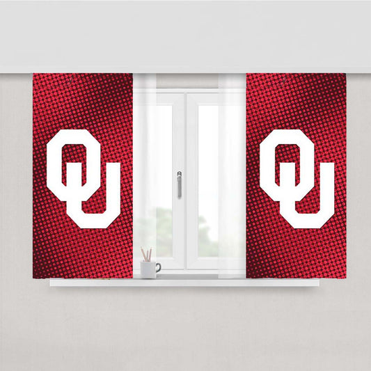 Ok Sooners Halftone Red Peach Skin Window Curtains