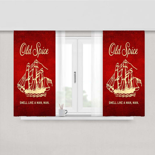 Old Spice Peach Skin Window Curtains