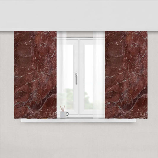 Olympia Red Marble Texture Peach Skin Window Curtains