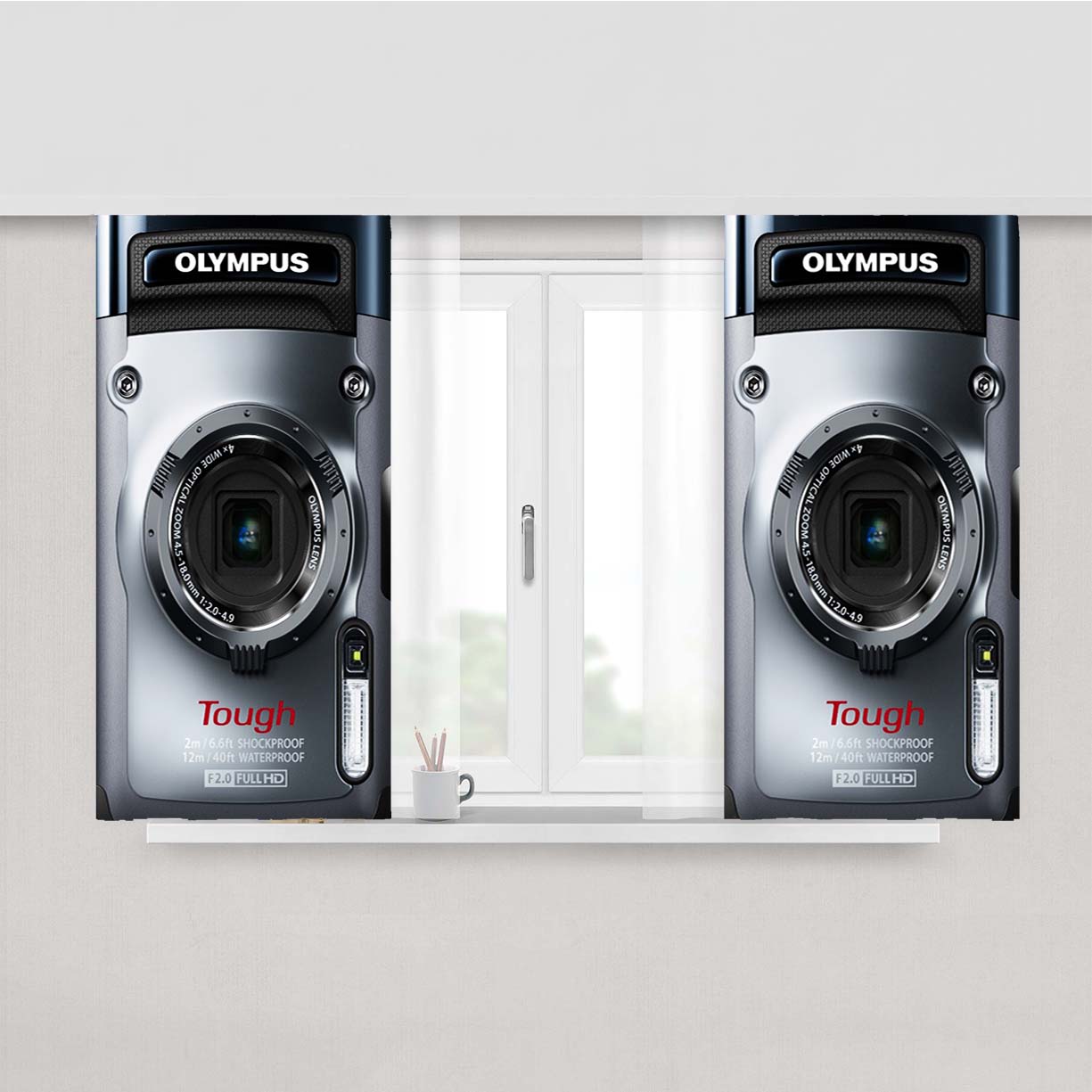 Olympus Tg 1Ihs 12 Mp Waterproof Peach Skin Window Curtains