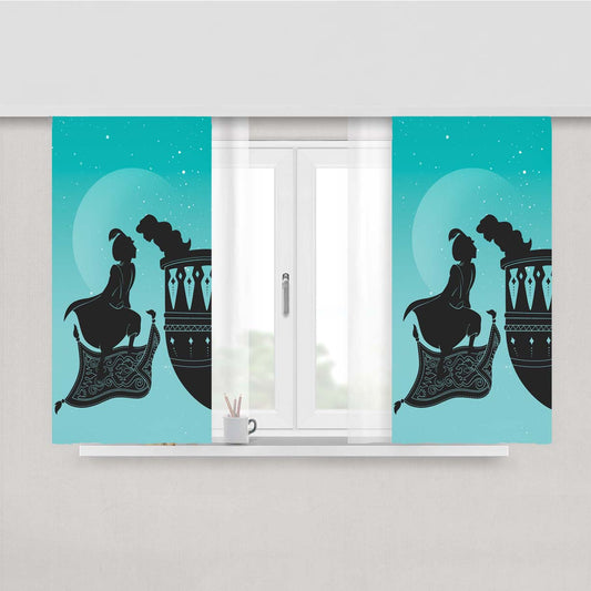 Onceupon A Time Alladdin Peach Skin Window Curtains