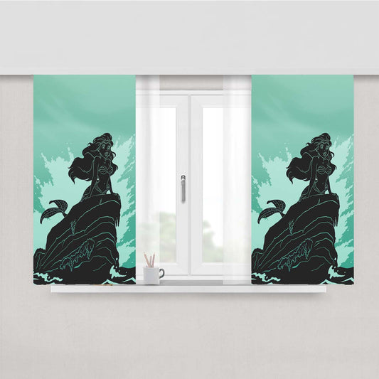 Onceupon A Time Little Mermaid Peach Skin Window Curtains