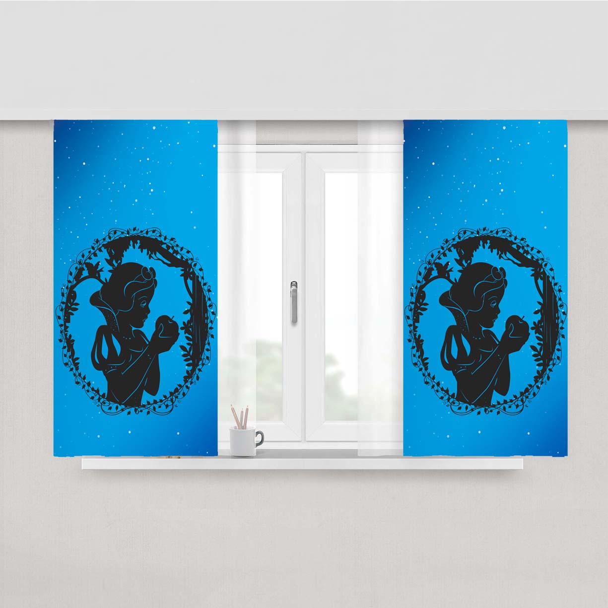 Onceupon A Time Snow White Peach Skin Window Curtains