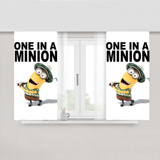 One In A Minion Despicable Me Minion Quote Peach Skin Window Curtains