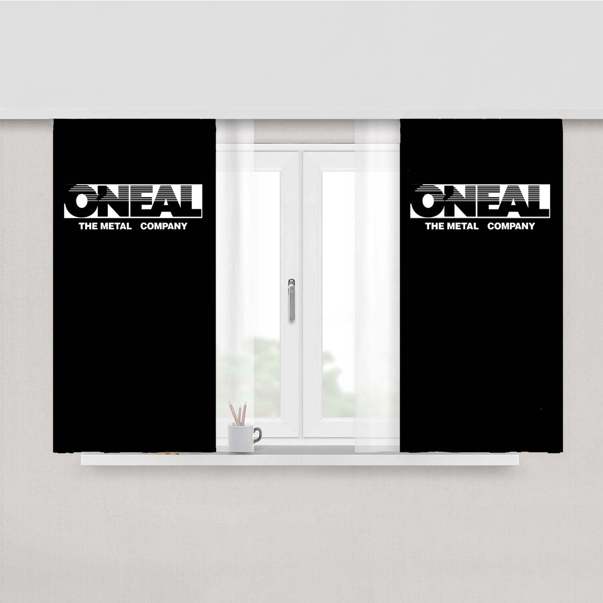 Oneal The Metal Company Peach Skin Window Curtains