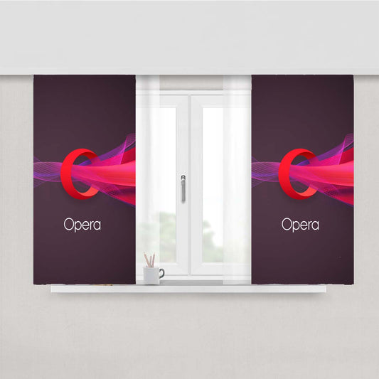 Opera New Brand Logo Peach Skin Window Curtains