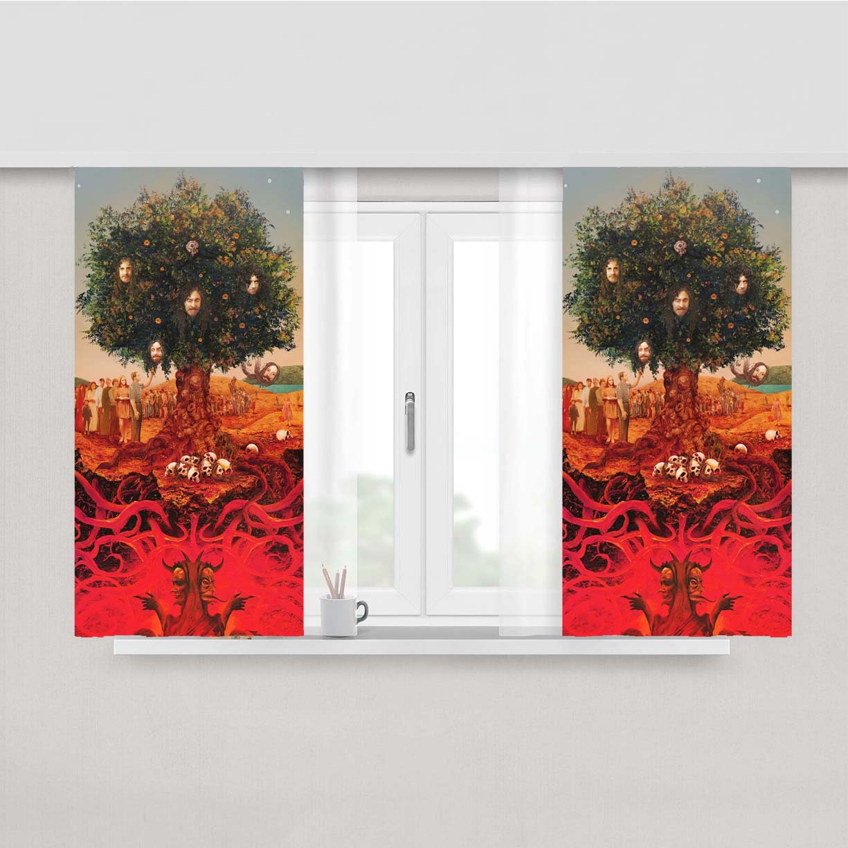 Opeth Hert Peach Skin Window Curtains