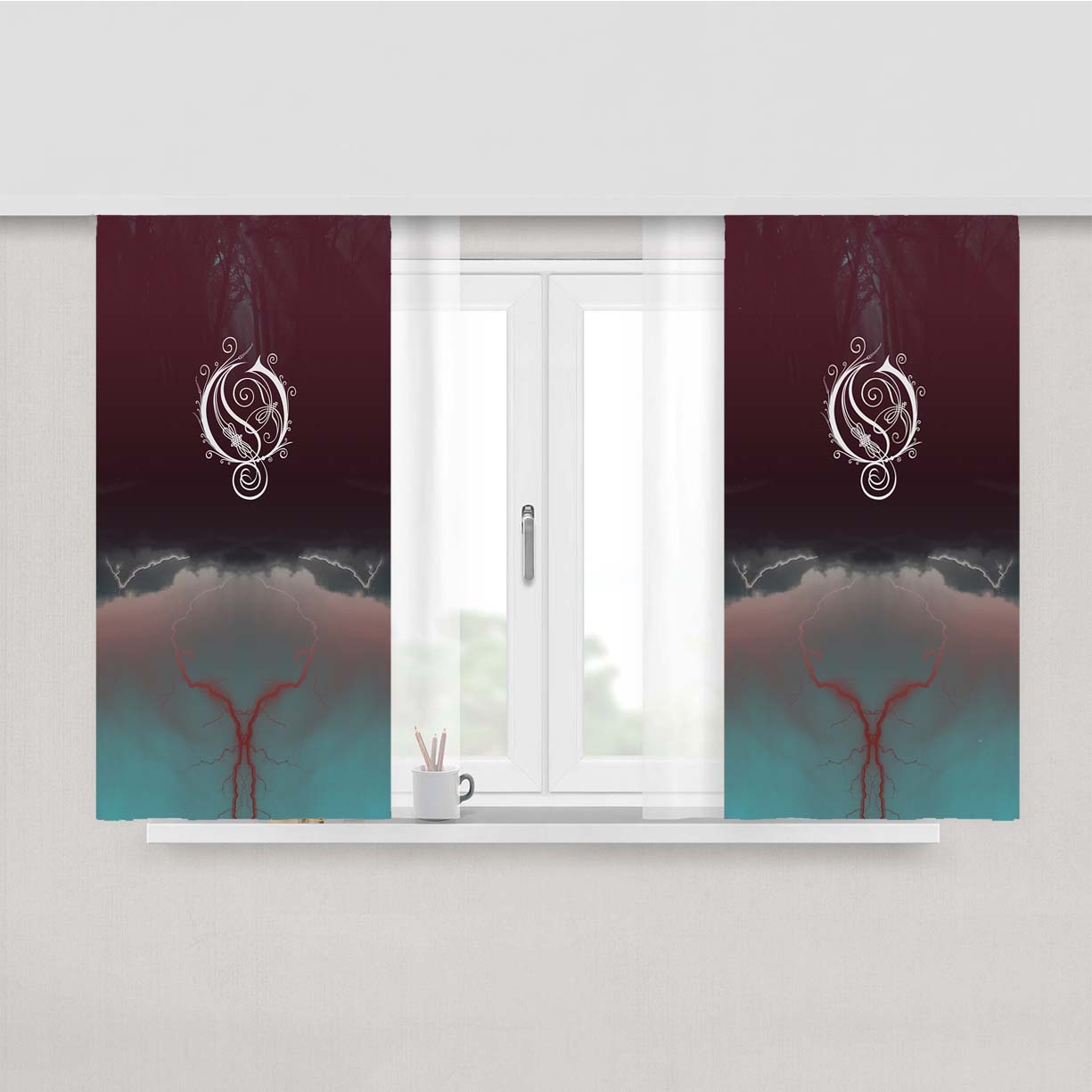 Opeth Up And Peach Skin Window Curtains