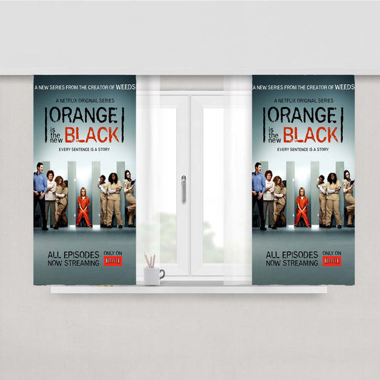 Orange Is The New Black Peach Skin Window Curtains