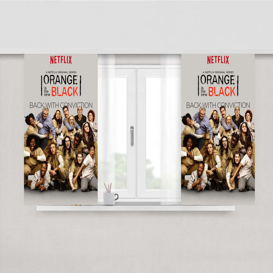 Orange Is The New Black Po Peach Skin Window Curtains