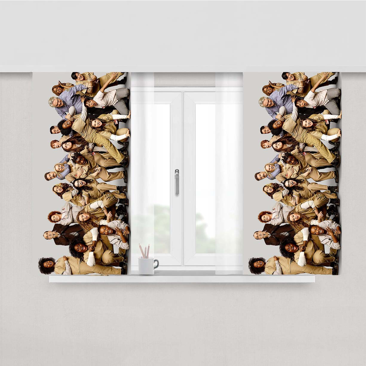 Orange Is The New Black Tv Series Poster Peach Skin Window Curtains