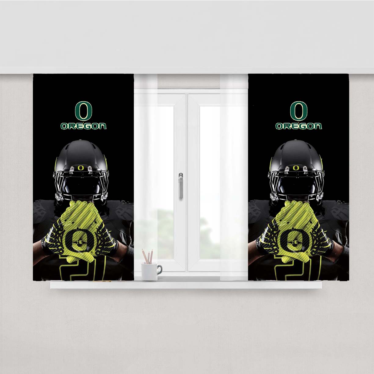 Oregon Ducks 4 Peach Skin Window Curtains