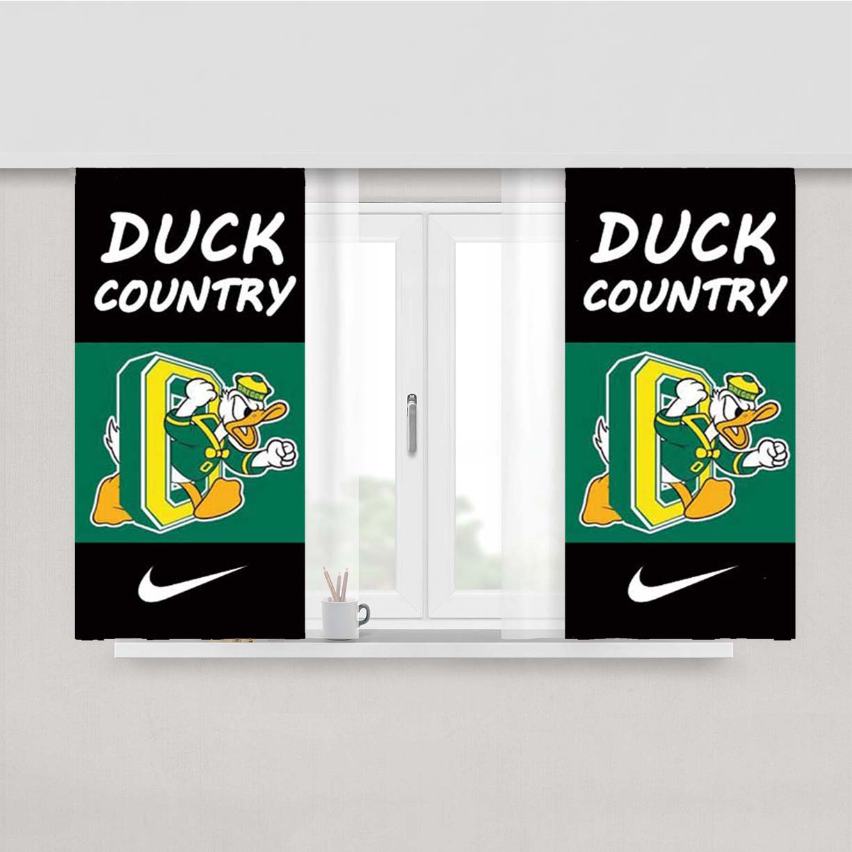 Oregon Ducks Donald Peach Skin Window Curtains