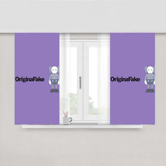 Original Fake Purple Peach Skin Window Curtains