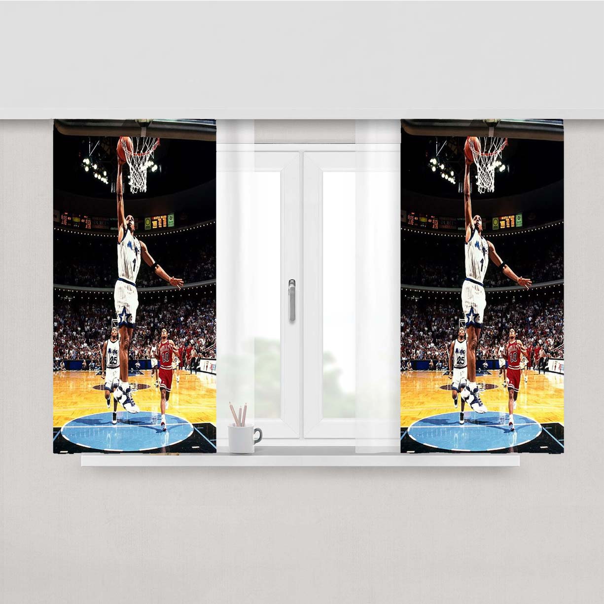 Orlando Magics Vince Charter Peach Skin Window Curtains