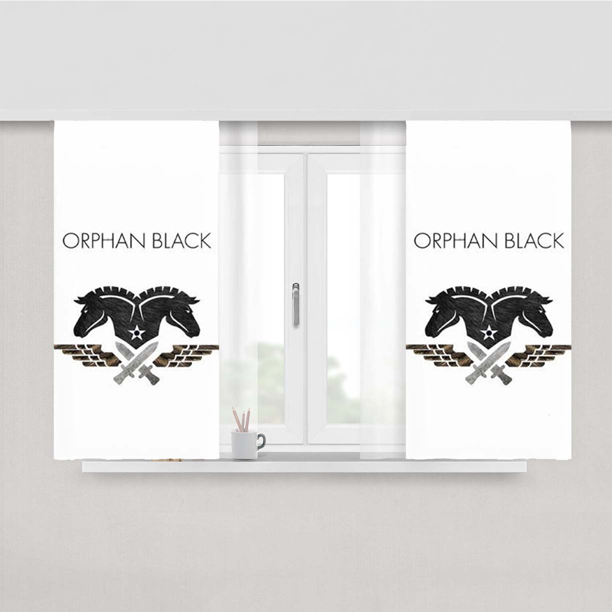 Orphan Black Poster Peach Skin Window Curtains