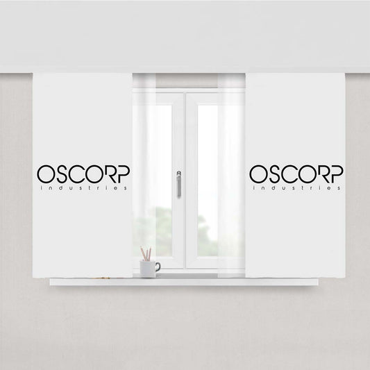 Oscorp Industries Text Peach Skin Window Curtains
