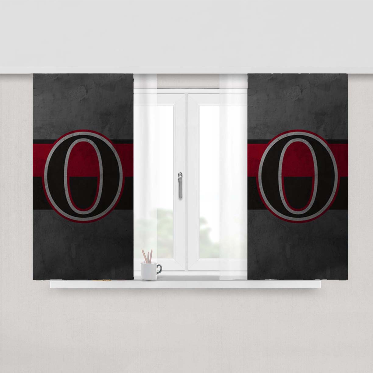 Ottawa Predators Icon Peach Skin Window Curtains