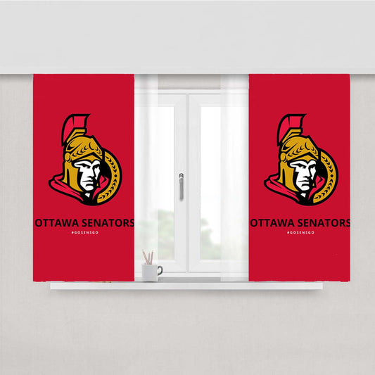 Ottawa Predators Red Peach Skin Window Curtains