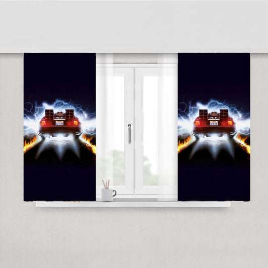 Out A Time Back To The Future Car Peach Skin Window Curtains