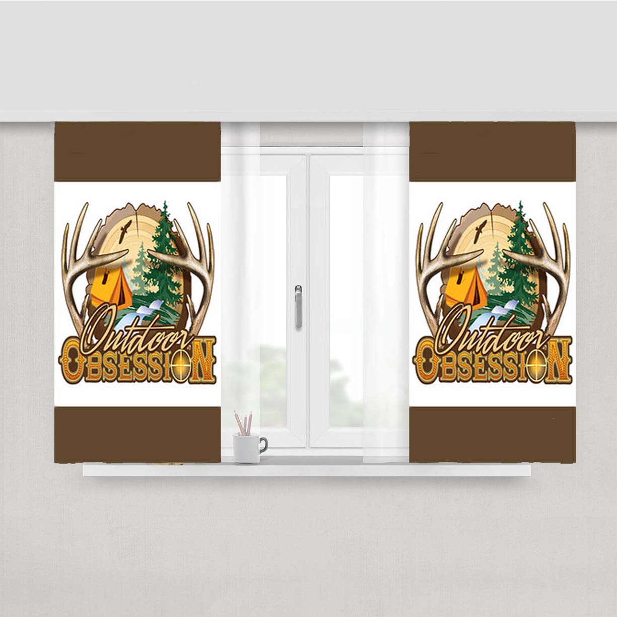 Outdoor Obsession Peach Skin Window Curtains