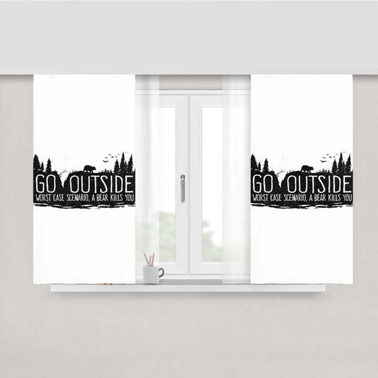 Outdoor Quote Peach Skin Window Curtains