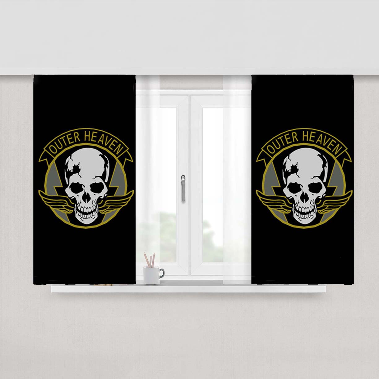 Outer Heaven Art Peach Skin Window Curtains