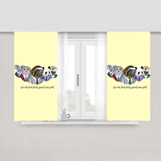 Owl Koala Panda Weasel Peach Skin Window Curtains