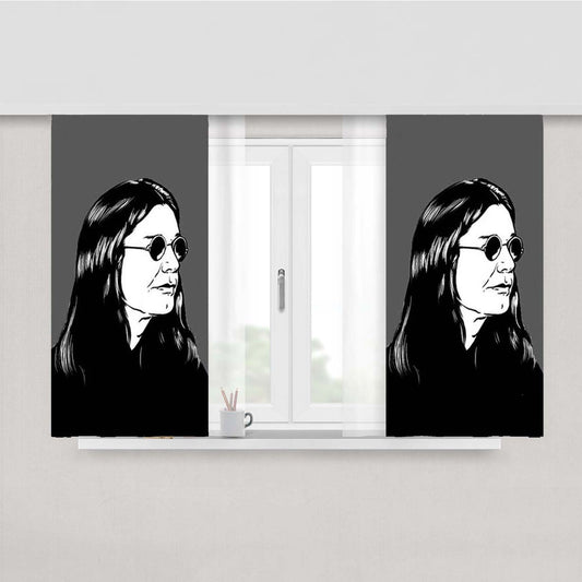 Ozzy Osbourne Peach Skin Window Curtains
