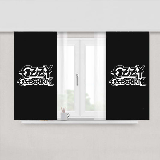 Ozzy Osbourne Black Peach Skin Window Curtains