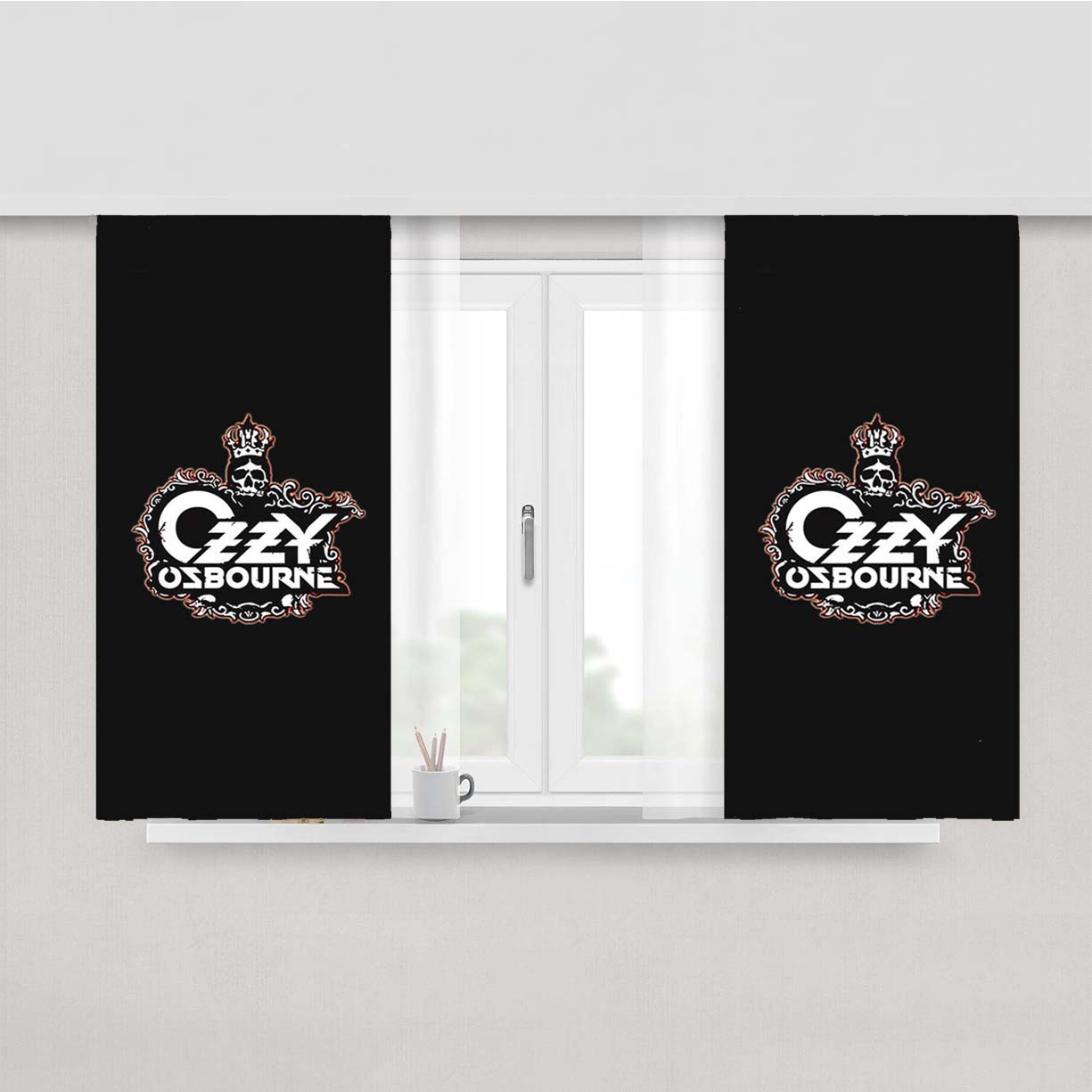 Ozzy Osbourne Crown Peach Skin Window Curtains