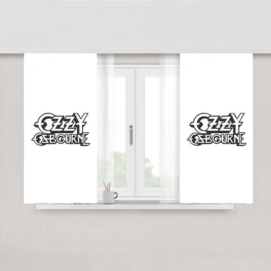 Ozzy Osbourne White Peach Skin Window Curtains