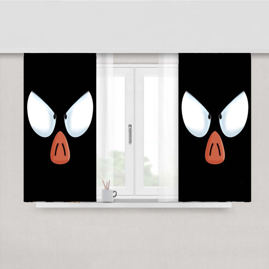 P Chan Angry Eyes Peach Skin Window Curtains