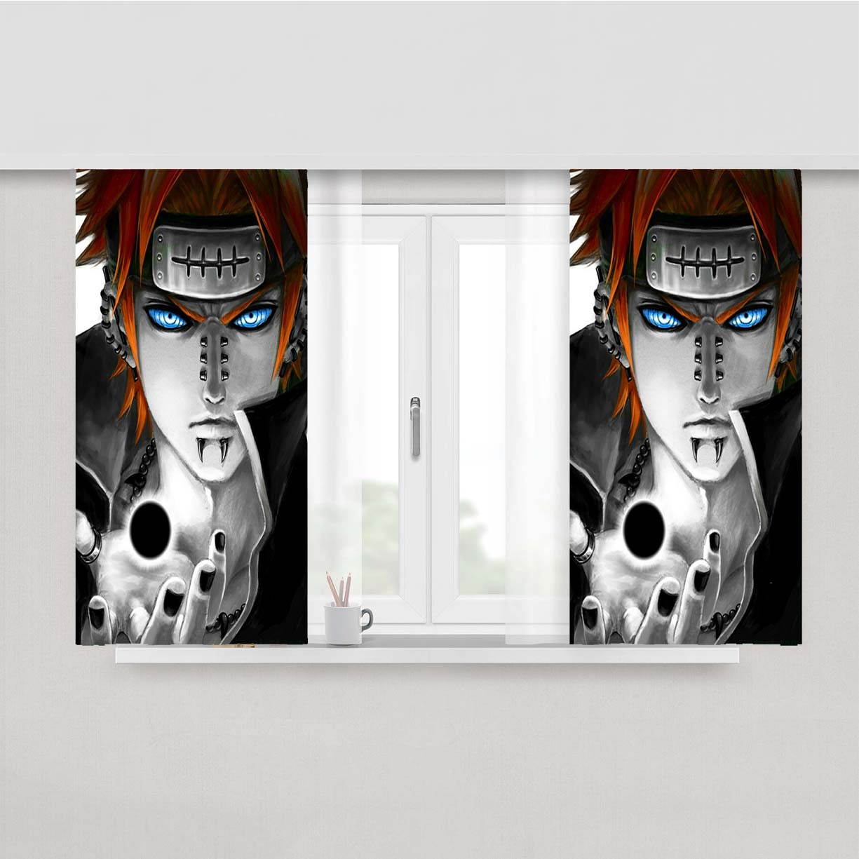 Pain Akatsuki Peach Skin Window Curtains