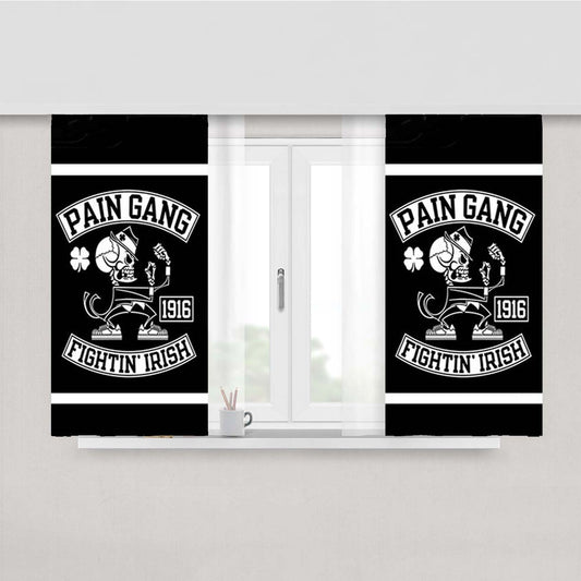 Pain Gang Fighting Irish Peach Skin Window Curtains