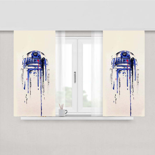 Painting Starwars Art Illustration Peach Skin Window Curtains