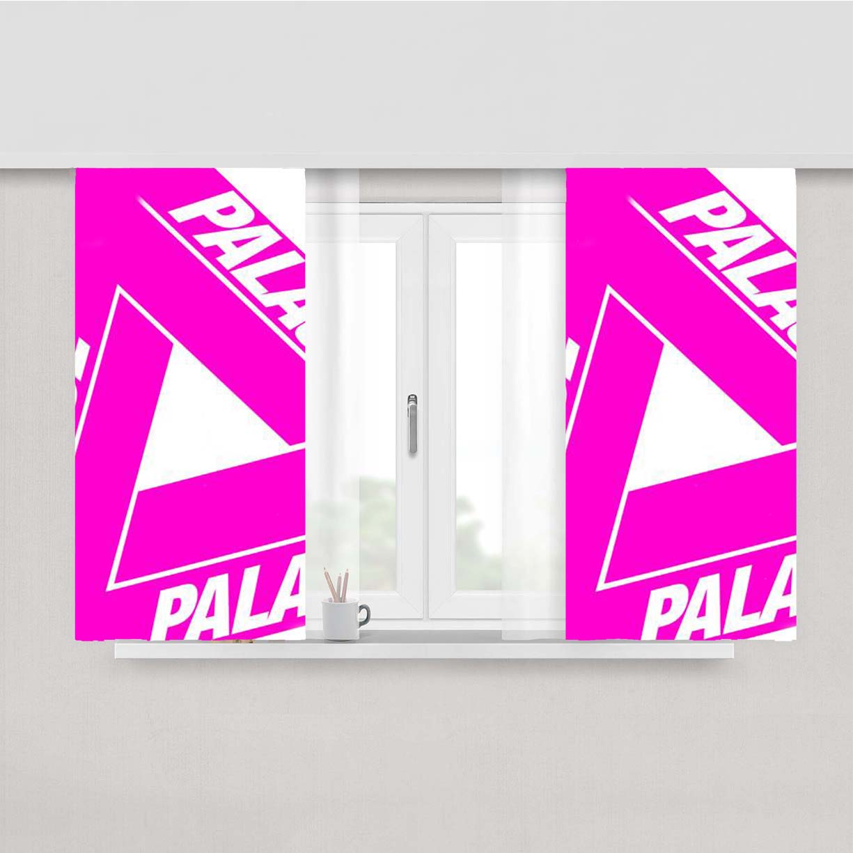 Palace Skateboard Peach Skin Window Curtains