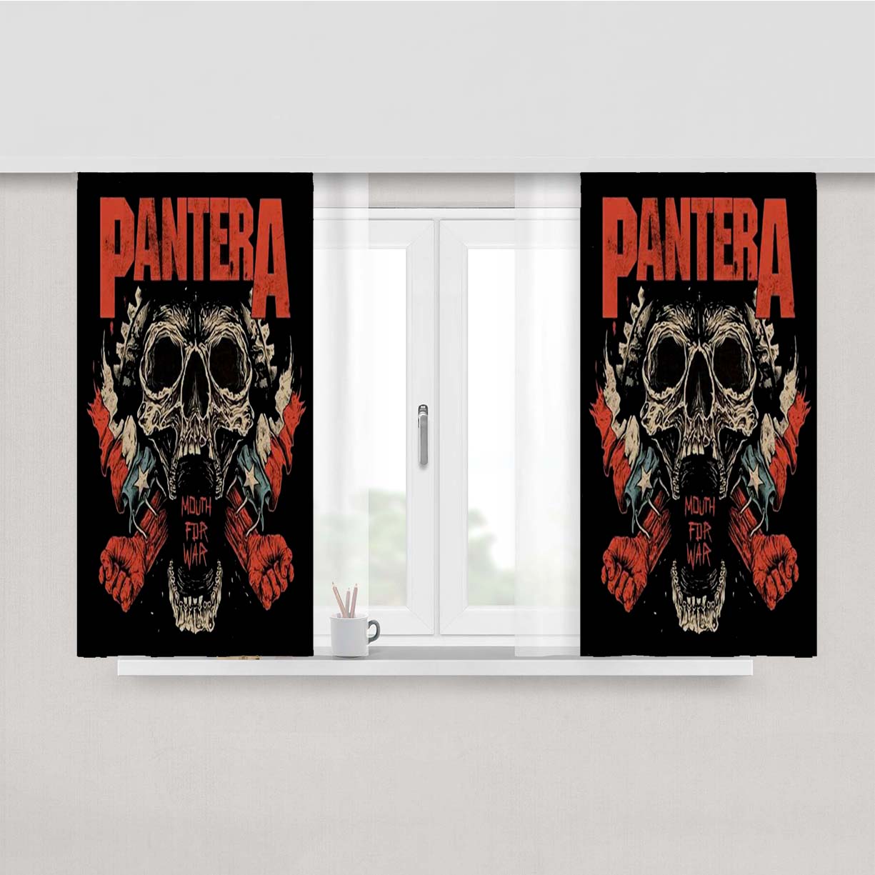 Pantera Album Mouth For War Peach Skin Window Curtains