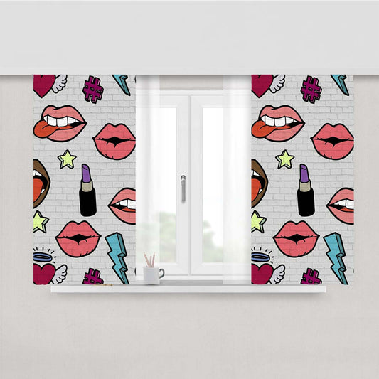 Papel De Parede Tumblr Unicornio Pink Peach Skin Window Curtains